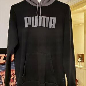 PUMA Boys Black and Gray Hoodie